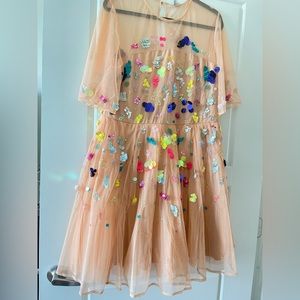 ASOS curve scattered sequin tulle dress